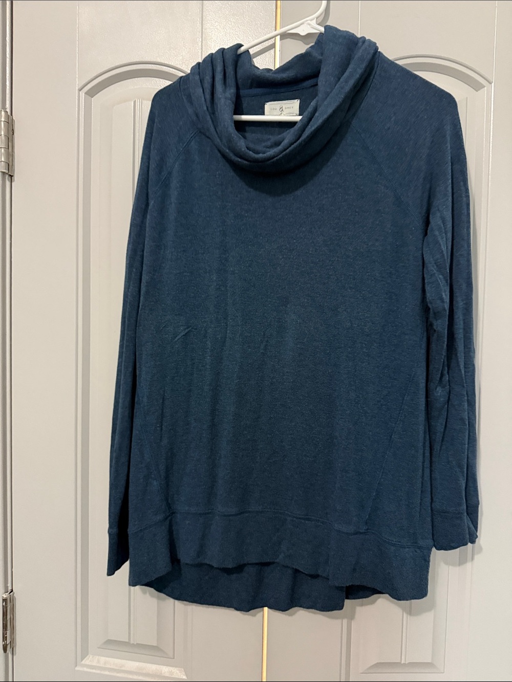 Women's Navy Blue Cowl Neck Sweater